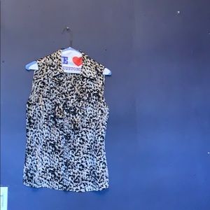 Tahari Leopard blouse